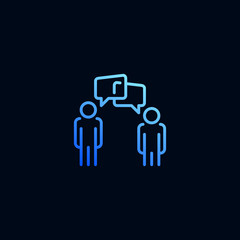 People communication line icon. Vector illustration in linear style.