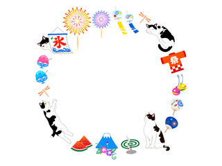 Cat and  Japan's summer 