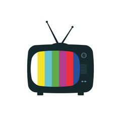 Retro tv icon symbol simple design