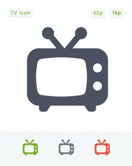 Naklejka premium Classic TV Set - Carbon Icons