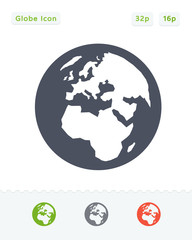 Europe & Africa On Earth - Carbon Icons