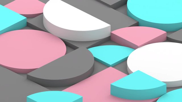 Abstract 3d render, geometric background, modern animation, motion design, 4k seamless looped video