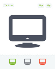 Widescreen TV Set - Carbon Icons