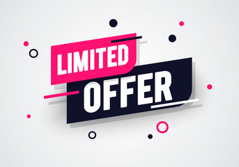 Vector illustration special limited offer, sale banner and discount tag design 
