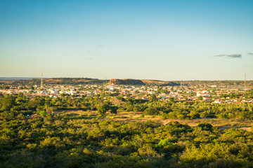 Obraz premium Cityscape of Oeiras from the top of a hill - Piaui state, Brazil