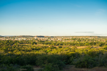 Obraz premium Cityscape of Oeiras from the top of a hill - Piaui state, Brazil
