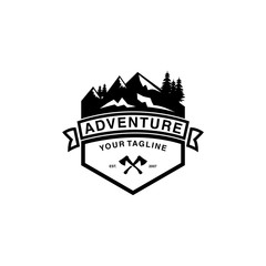 adventure outdoor mountain logo design