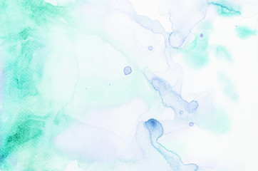 Brushed painted green abstract background