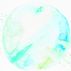 Wet texture background with paint brushes stoke circle