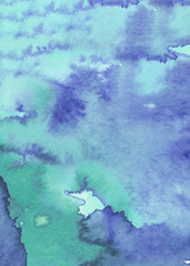 Blue and turquoise watercolor textured backdrop