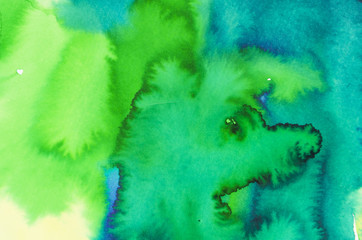 Green abstract bright acrylic paper texture