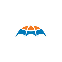 Umbrella logo icon design vector template