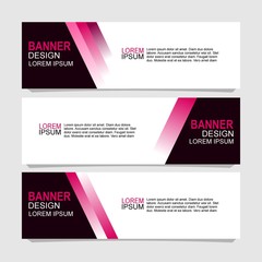 Vector abstract banner design web template