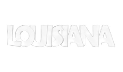 Louisiana. Isolated USA state names.