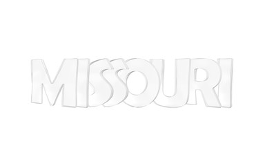 Missouri. Isolated USA state names.