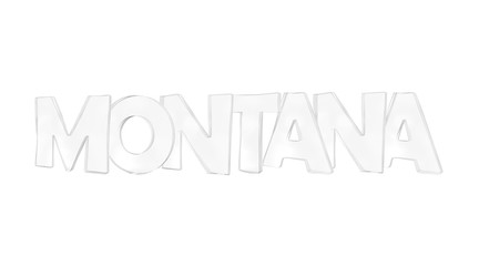 Montana. Isolated USA state names.