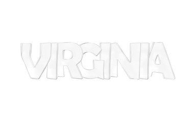 Virginia. Isolated USA state names.