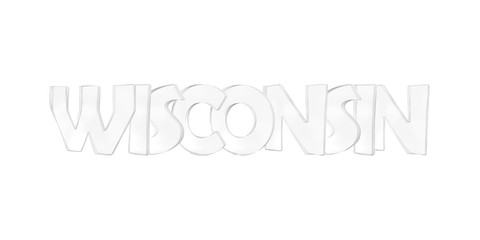 Wisconsin. Isolated USA state names.
