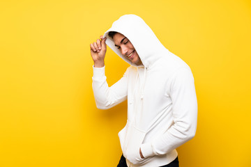 Handsome sport man over isolated background