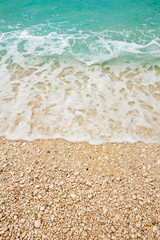 Beautiful turquoise sea on the Agiofili beach, Lefkada, Greece