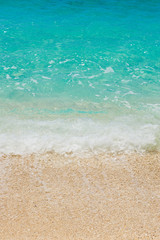Beautiful turquoise sea on the Agiofili beach, Lefkada, Greece