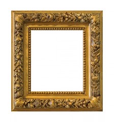 Fototapeta premium Golden frame for paintings, mirrors or photo isolated on white background