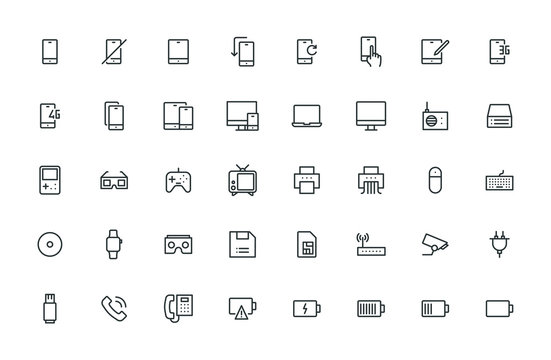 TECHNOLOGY AND DEVICES ICONS