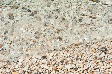 Beautiful sea. Ingredient water. Mikros Gialos beach, Lefkada. Greece.