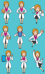 Doctor Caucasian Female Set