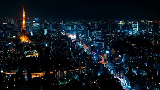 東京夜景　タイムラプス　2019