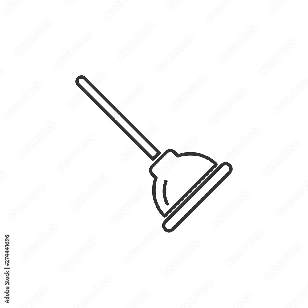 Poster Plunger icon template black color editable. Plunger symbol Flat vector sign isolated on white background. Simple logo vector illustration for graphic and web design.