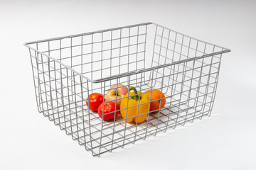 shopping cart with vegetables