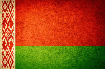 Grunge flag of Belarus