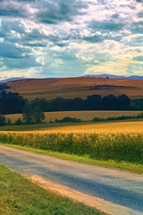 Fototapeta na wymiar Beautiful landscape in Southern Poland near Klodzko