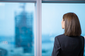 businesswoman ponder in the office