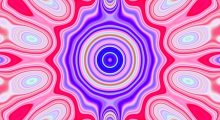 Psychedelic symmetry abstract pattern and hypnotic background, backdrop ornament.