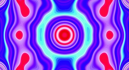 Psychedelic symmetry abstract pattern and hypnotic background, multicolored artistic.