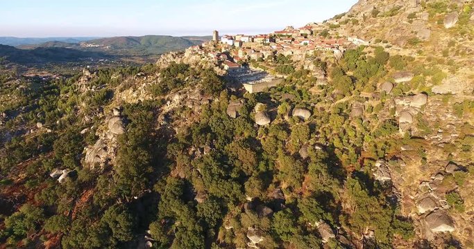 Beautiful Monsanto aerial shot Portugal