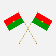 Burkina Faso ; Burkina Faso  Flags. Vector illustration.