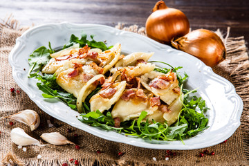 Dumplings - cheese noodles with bacon