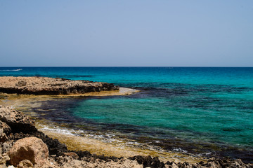 beautiful seashore landscape blue ocean