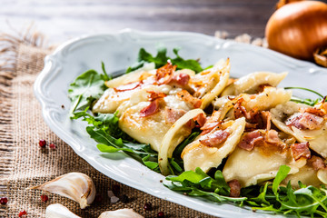 Dumplings - cheese noodles with bacon
