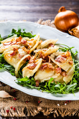 Dumplings - cheese noodles with bacon