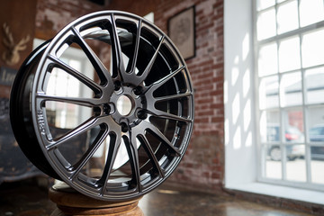 Forged wheel for a car. The Pattern of rim it's Crowns. 