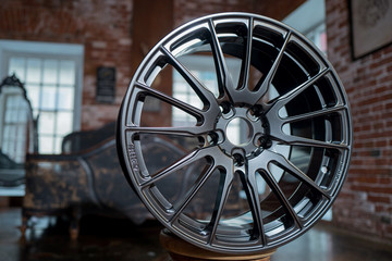 Forged wheel for a car. The Pattern of rim it's Crowns. 
