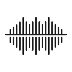 music equalizer- minimal line web icon. simple vector illustration. concept for infographic, website or app.
