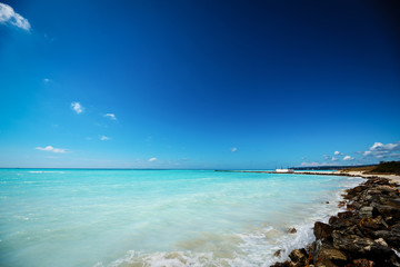 Meer, Strand, Sonne, Sommer, Ferien, Strandurlaub, Urlaub, blau, Wasser, Himmel,