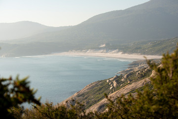 view of mountains and lake at Wilsons Promontory