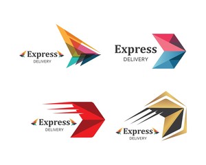 Arrow vector illustration icon Logo of delivery and logistic  business Template