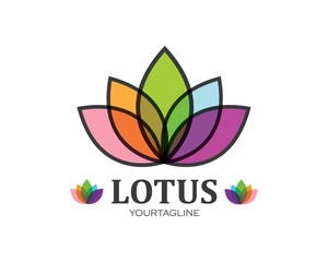Beauty Vector Lotus flowers design logo Template
